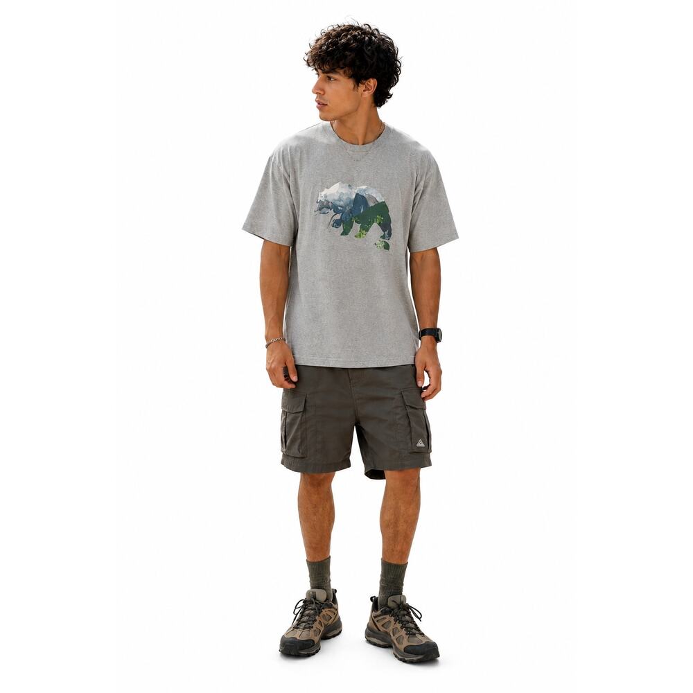 The North Face Men's XL Bear Graphic T-Shirt Tee Gray Outdoors Hiking Activewear - Picture 6 of 6